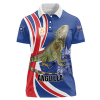 Personalized Anguilla Lizard Tropical Women Polo Shirt - Wonder Print Shop