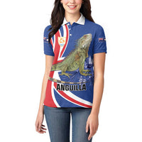 Personalized Anguilla Lizard Tropical Women Polo Shirt - Wonder Print Shop