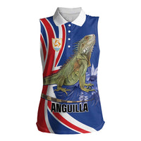 Personalized Anguilla Lizard Tropical Women Sleeveless Polo Shirt - Wonder Print Shop