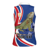 Personalized Anguilla Lizard Tropical Women Sleeveless Polo Shirt - Wonder Print Shop