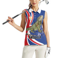 Personalized Anguilla Lizard Tropical Women Sleeveless Polo Shirt - Wonder Print Shop