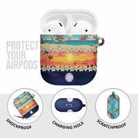 Hawaii Beach Landscape Time-Lapse AirPods Case Tropical Plumeria Flowers - Wonder Print Shop