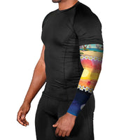 Hawaii Beach Landscape Time-Lapse Arm Sleeves Tropical Plumeria Flowers - Wonder Print Shop