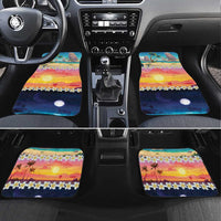 Hawaii Beach Landscape Time-Lapse Car Mats Tropical Plumeria Flowers - Wonder Print Shop