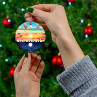 Hawaii Beach Landscape Time-Lapse Ceramic Ornament Tropical Plumeria Flowers - Wonder Print Shop
