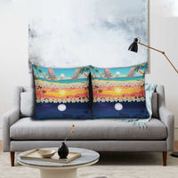 Hawaii Beach Landscape Time-Lapse Pillow Cover Tropical Plumeria Flowers - Wonder Print Shop