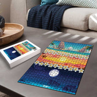 Hawaii Beach Landscape Time-Lapse Puzzle Tropical Plumeria Flowers - Wonder Print Shop