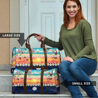 Hawaii Beach Landscape Time-Lapse Travel Bag Tropical Plumeria Flowers - Wonder Print Shop