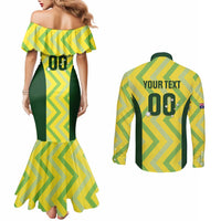 Australia Socceroos 2025 Couples Matching Mermaid Dress and Long Sleeve Button Shirt Forever Golden - Wonder Print Shop