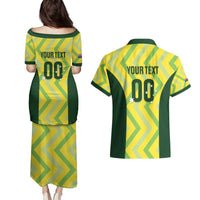 Australia Socceroos 2025 Couples Matching Puletasi and Hawaiian Shirt Forever Golden - Wonder Print Shop