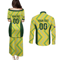 Australia Socceroos 2025 Couples Matching Puletasi and Long Sleeve Button Shirt Forever Golden - Wonder Print Shop