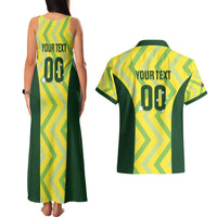 Australia Socceroos 2025 Couples Matching Tank Maxi Dress and Hawaiian Shirt Forever Golden - Wonder Print Shop