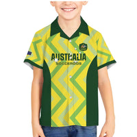 Australia Socceroos 2025 Family Matching Mermaid Dress and Hawaiian Shirt Forever Golden - Wonder Print Shop
