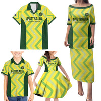 Australia Socceroos 2025 Family Matching Puletasi and Hawaiian Shirt Forever Golden - Wonder Print Shop