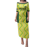 Australia Socceroos 2025 Family Matching Puletasi and Hawaiian Shirt Forever Golden - Wonder Print Shop