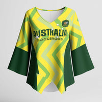 Australia Socceroos 2025 Kimono Sleeve Blouse Forever Golden - Wonder Print Shop