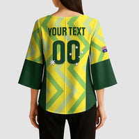 Australia Socceroos 2025 Kimono Sleeve Blouse Forever Golden - Wonder Print Shop