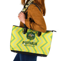 Australia Socceroos 2025 Leather Tote Bag Forever Golden - Wonder Print Shop