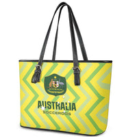 Australia Socceroos 2025 Leather Tote Bag Forever Golden - Wonder Print Shop