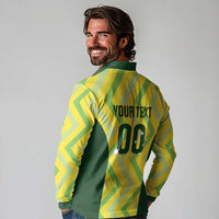Australia Socceroos 2025 Long Sleeve Polo Shirt Forever Golden - Wonder Print Shop