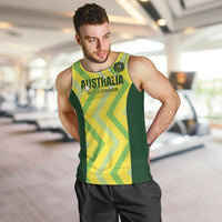 Australia Socceroos 2025 Men Tank Top Forever Golden - Wonder Print Shop