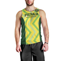 Australia Socceroos 2025 Men Tank Top Forever Golden - Wonder Print Shop