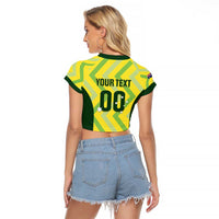 Australia Socceroos 2025 Raglan Cropped T Shirt Forever Golden - Wonder Print Shop