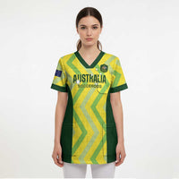 Australia Socceroos 2025 Scrub Top Forever Golden - Wonder Print Shop