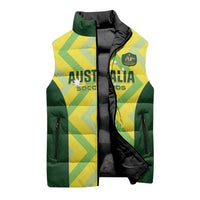 Australia Socceroos 2025 Sleeveless Puffer Jacket Forever Golden - Wonder Print Shop
