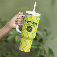 Australia Socceroos 2025 Tumbler With Handle Forever Golden - Wonder Print Shop