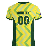 Australia Socceroos 2025 Women V-Neck T-Shirt Forever Golden - Wonder Print Shop