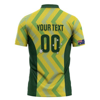 Australia Socceroos 2025 Zipper Polo Shirt Forever Golden - Wonder Print Shop