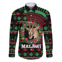 Personalized Malawi Christmas Family Matching Off The Shoulder Long Sleeve Dress and Hawaiian Shirt Thompson Gazelle - African Pattern - Wonder Print Shop