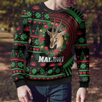 Malawi Christmas Ugly Christmas Sweater Thompson Gazelle - African Pattern - Wonder Print Shop