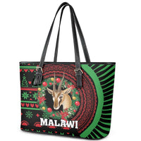 Malawi Christmas Leather Tote Bag Thompson Gazelle - African Pattern - Wonder Print Shop