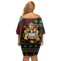 Personalized Malawi Christmas Off Shoulder Short Dress Thompson Gazelle - African Pattern - Wonder Print Shop