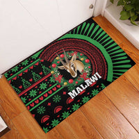 Malawi Christmas Rubber Doormat Thompson Gazelle - African Pattern - Wonder Print Shop