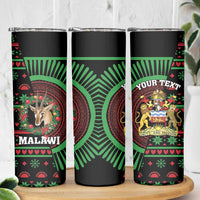 Personalized Malawi Christmas Skinny Tumbler Thompson Gazelle - African Pattern - Wonder Print Shop