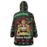 Personalized Malawi Christmas Wearable Blanket Hoodie Thompson Gazelle - African Pattern - Wonder Print Shop