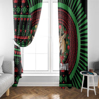 Malawi Christmas Window Curtain Thompson Gazelle - African Pattern - Wonder Print Shop