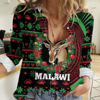 Personalized Malawi Christmas Women Casual Shirt Thompson Gazelle - African Pattern - Wonder Print Shop
