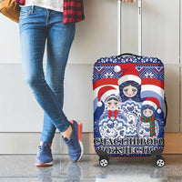 Russia Christmas Luggage Cover Santa Matryoshka Doll - Wonder Print Shop