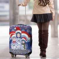 Russia Christmas Luggage Cover Santa Matryoshka Doll - Wonder Print Shop