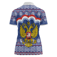 Russia Christmas Women Polo Shirt Santa Matryoshka Doll - Wonder Print Shop
