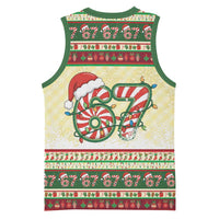 67 Six Seven Funny Meme Christmas Basketball Jersey Funny Xmas - Wonder Print Shop