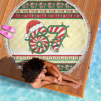 67 Six Seven Funny Meme Christmas Beach Blanket Funny Xmas - Wonder Print Shop