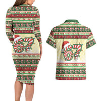 67 Six Seven Funny Meme Christmas Couples Matching Long Sleeve Bodycon Dress and Hawaiian Shirt Funny Xmas - Wonder Print Shop