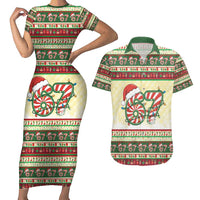 67 Six Seven Funny Meme Christmas Couples Matching Short Sleeve Bodycon Dress and Hawaiian Shirt Funny Xmas - Wonder Print Shop