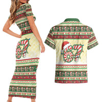 67 Six Seven Funny Meme Christmas Couples Matching Short Sleeve Bodycon Dress and Hawaiian Shirt Funny Xmas - Wonder Print Shop