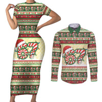 67 Six Seven Funny Meme Christmas Couples Matching Short Sleeve Bodycon Dress and Long Sleeve Button Shirt Funny Xmas - Wonder Print Shop
